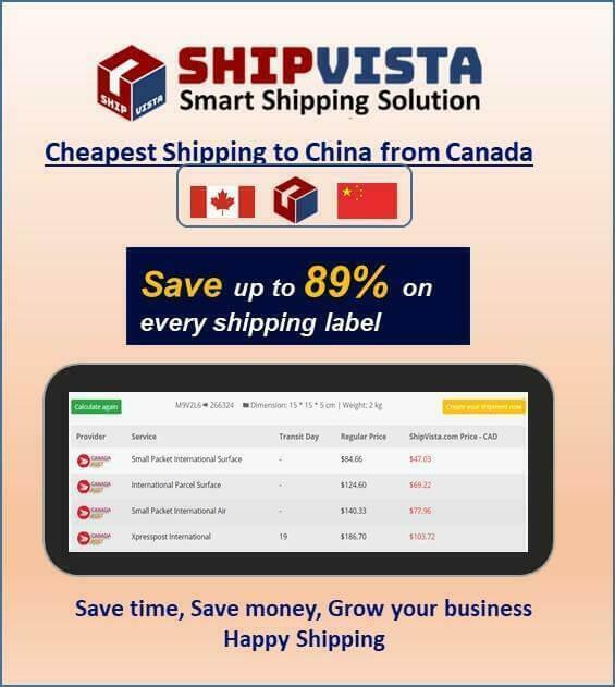 Cheapest Shipping to China from Canada