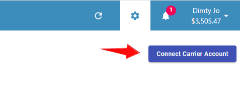 click connect carrier button